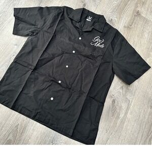 Govt Mule Black Short Sleeve Button Up Bowling Retro Shirt Hilton Men's Medium